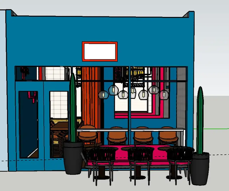 3D render of the Benitos shopfront
