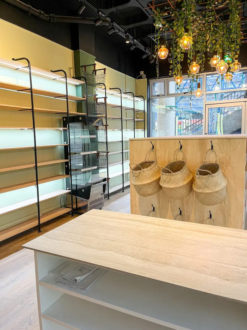 Entrance view with baskets and display counter