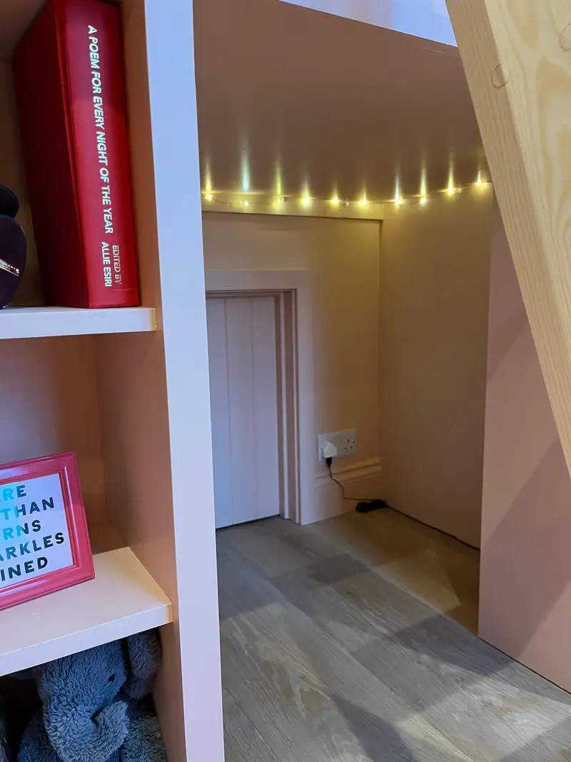 Secret passage and fairy lights between two children’s rooms