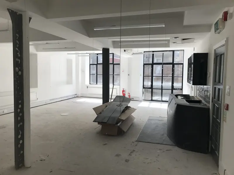 Empty office space before the refurbishment