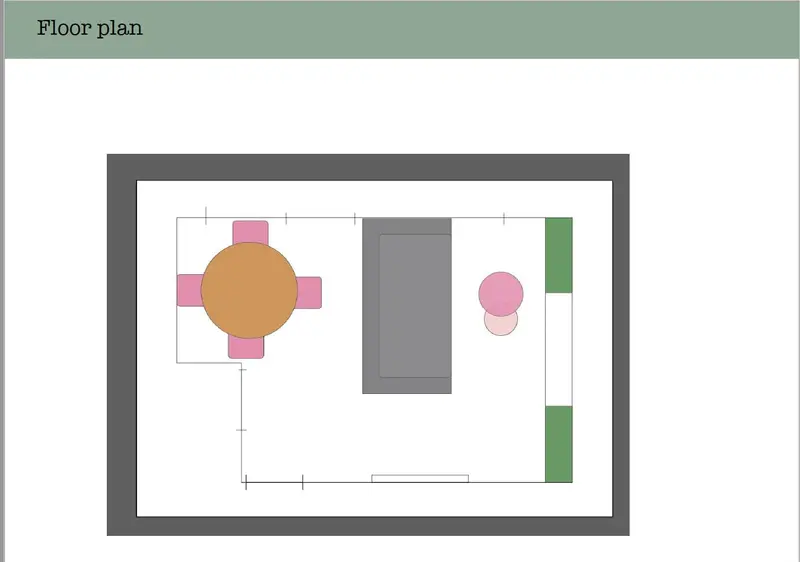 Floor plan for the living room
