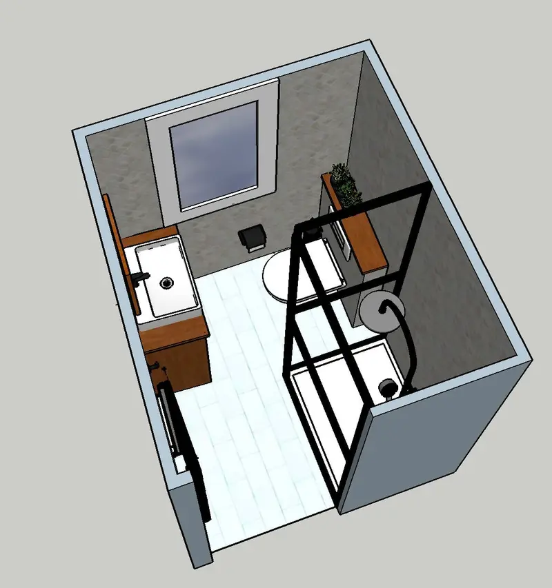 3D design of the shower room